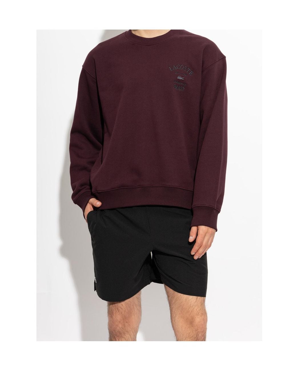 Lacoste Purple Long-Sleeve Sweatshirt for men