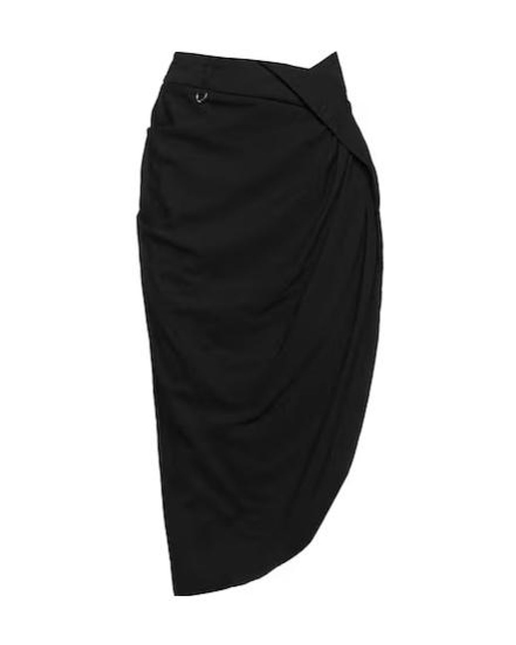 Jacquemus Black Pocketless Asymmetrical Skirt