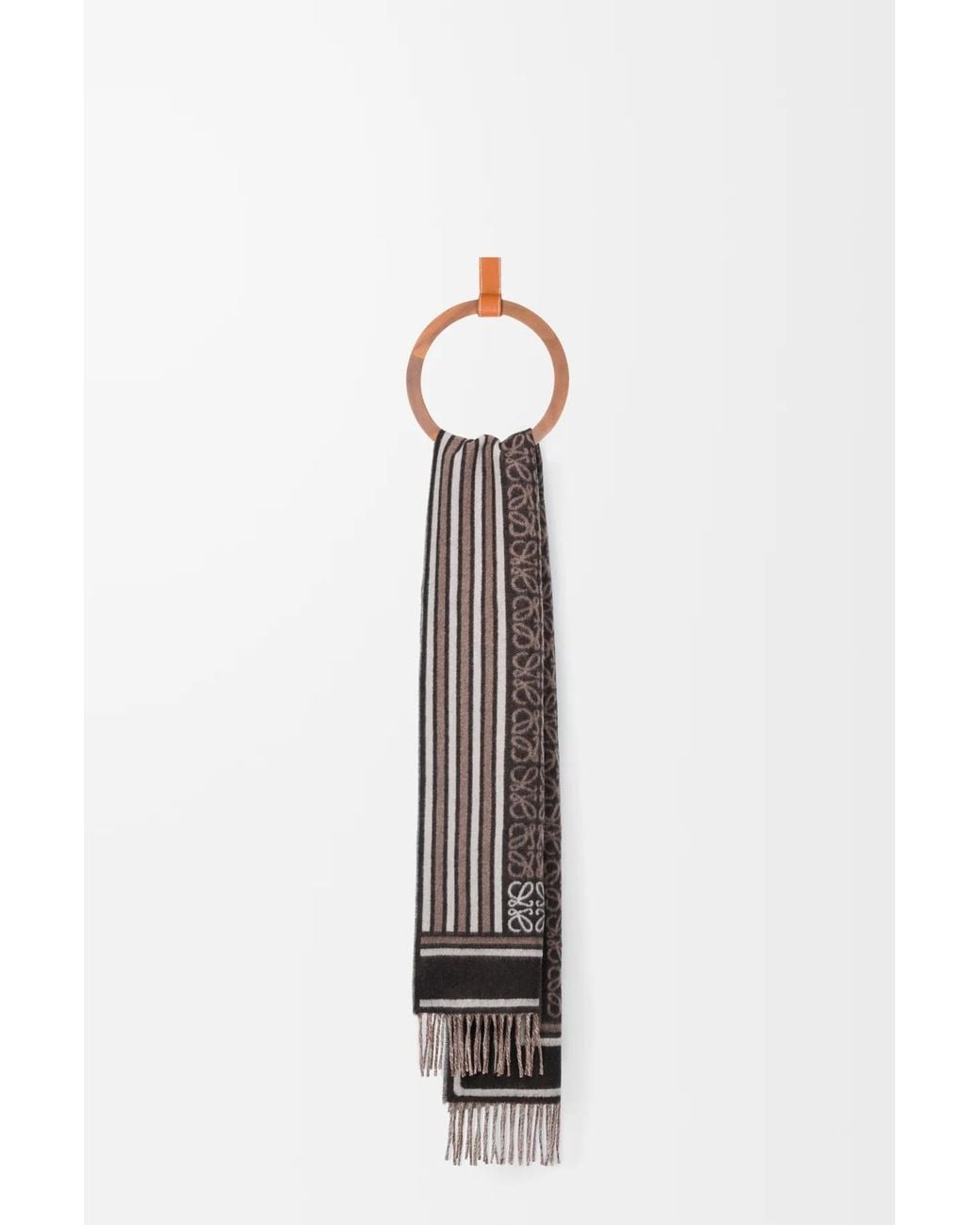 Loewe Multicolor Anagram Jacquard Fringed Scarf