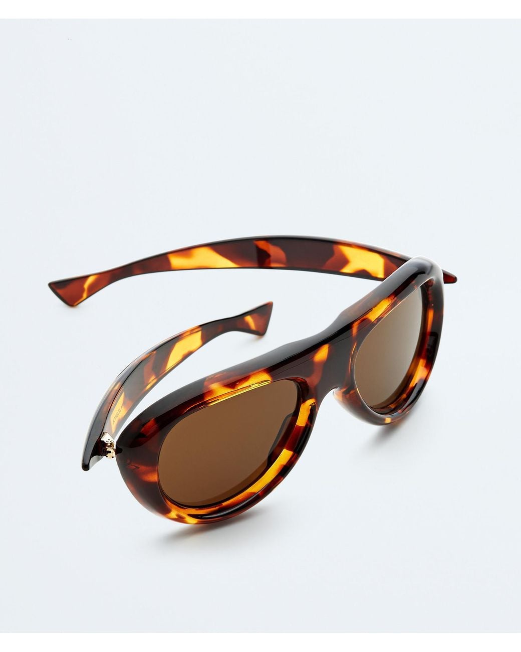 Bottega Veneta Brown Eyewear Sardine Aviator Sunglasses