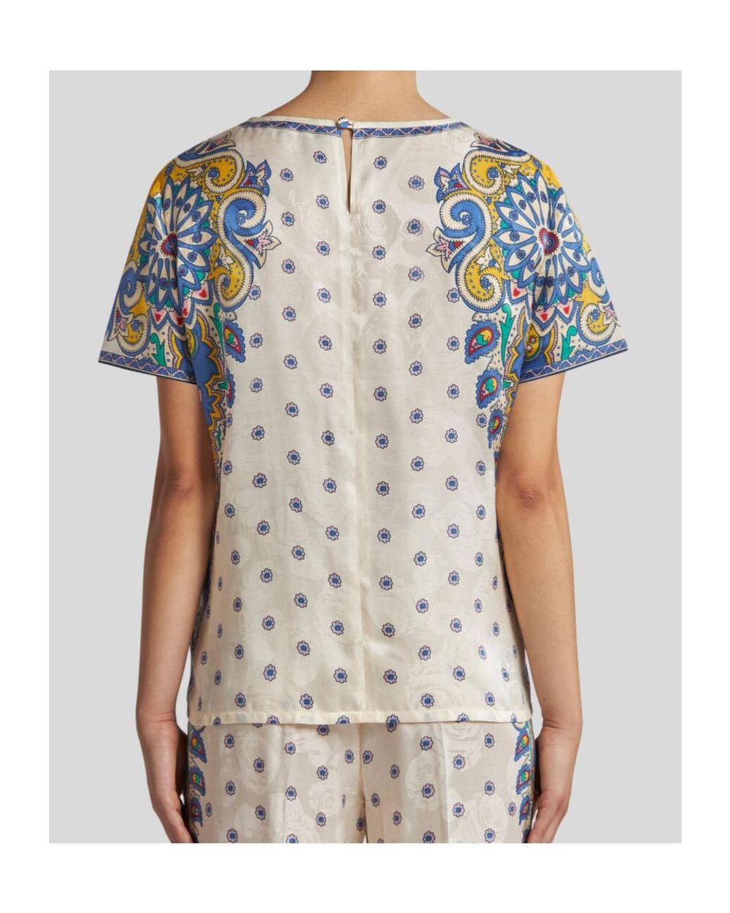 Etro Multicolor Pattern-Printed T-Shirt