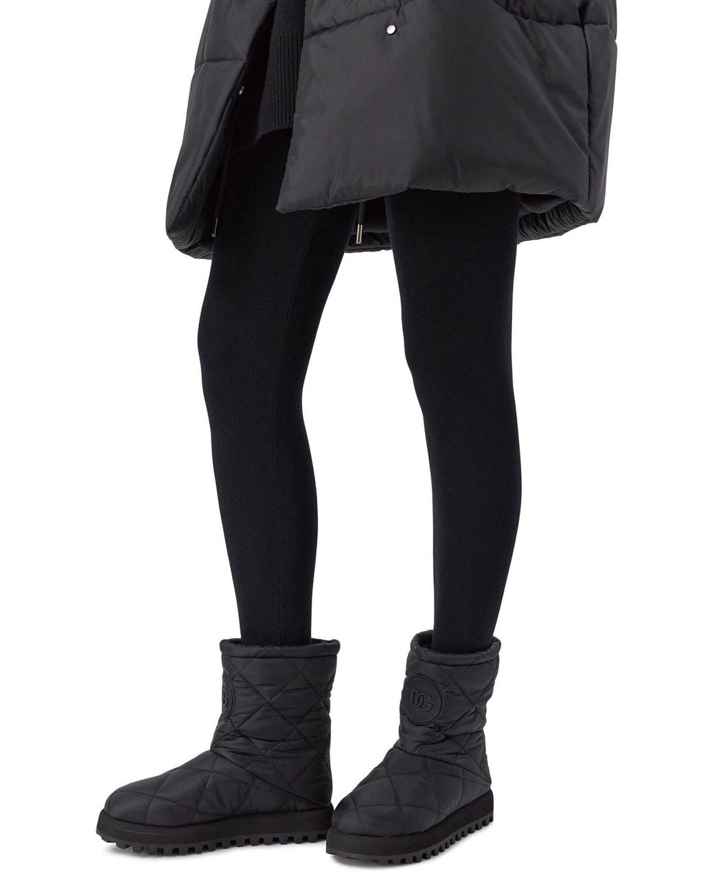 Dolce & Gabbana Black Snow Boots With Logo