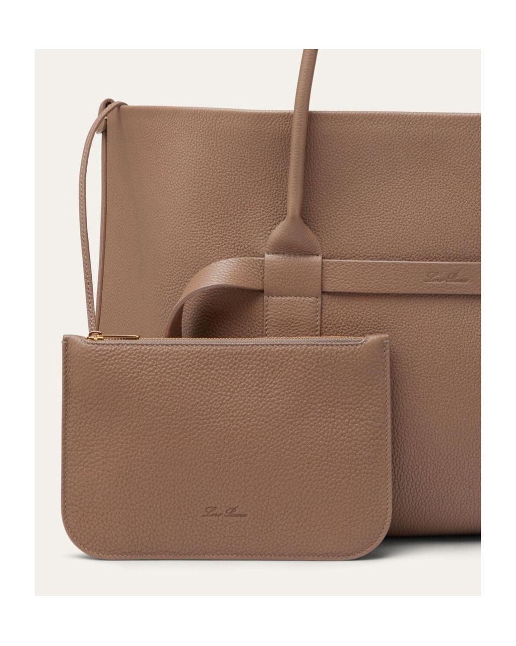 Loro Piana Brown Ghiera Large Tote Bag