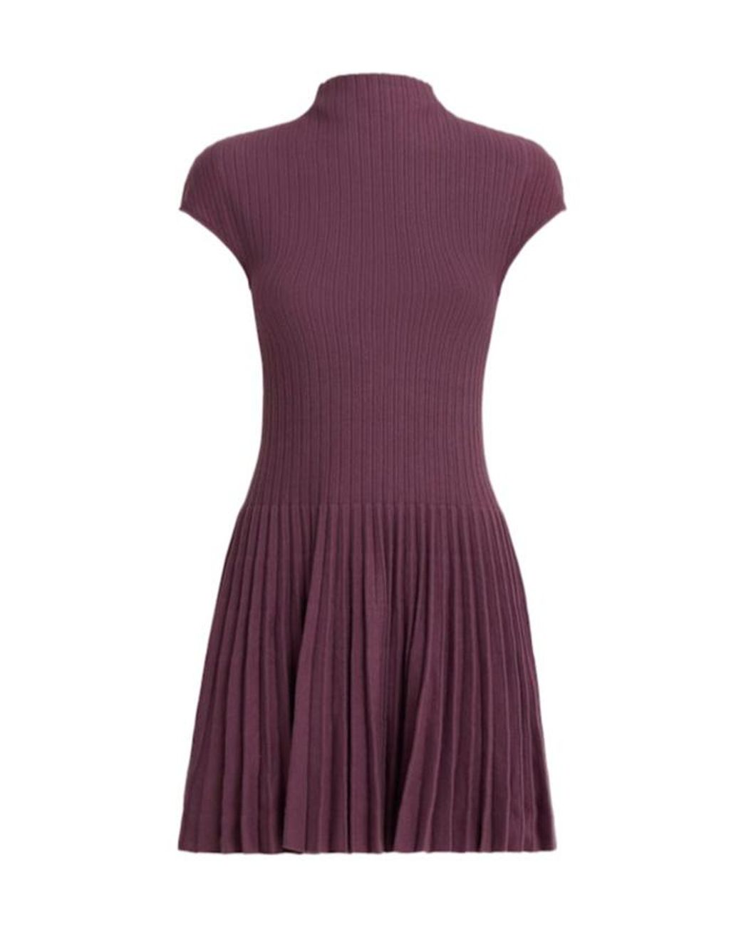 Magda Butrym Purple Pleated Cotton Mini Dress