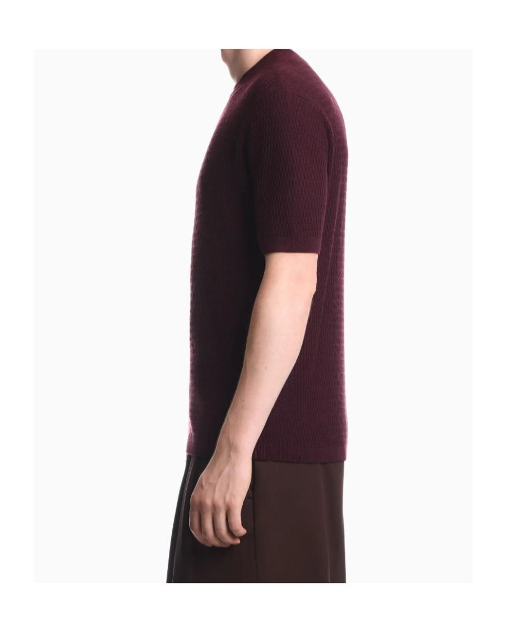 Emporio Armani Red Crew-Neck Sweater for men