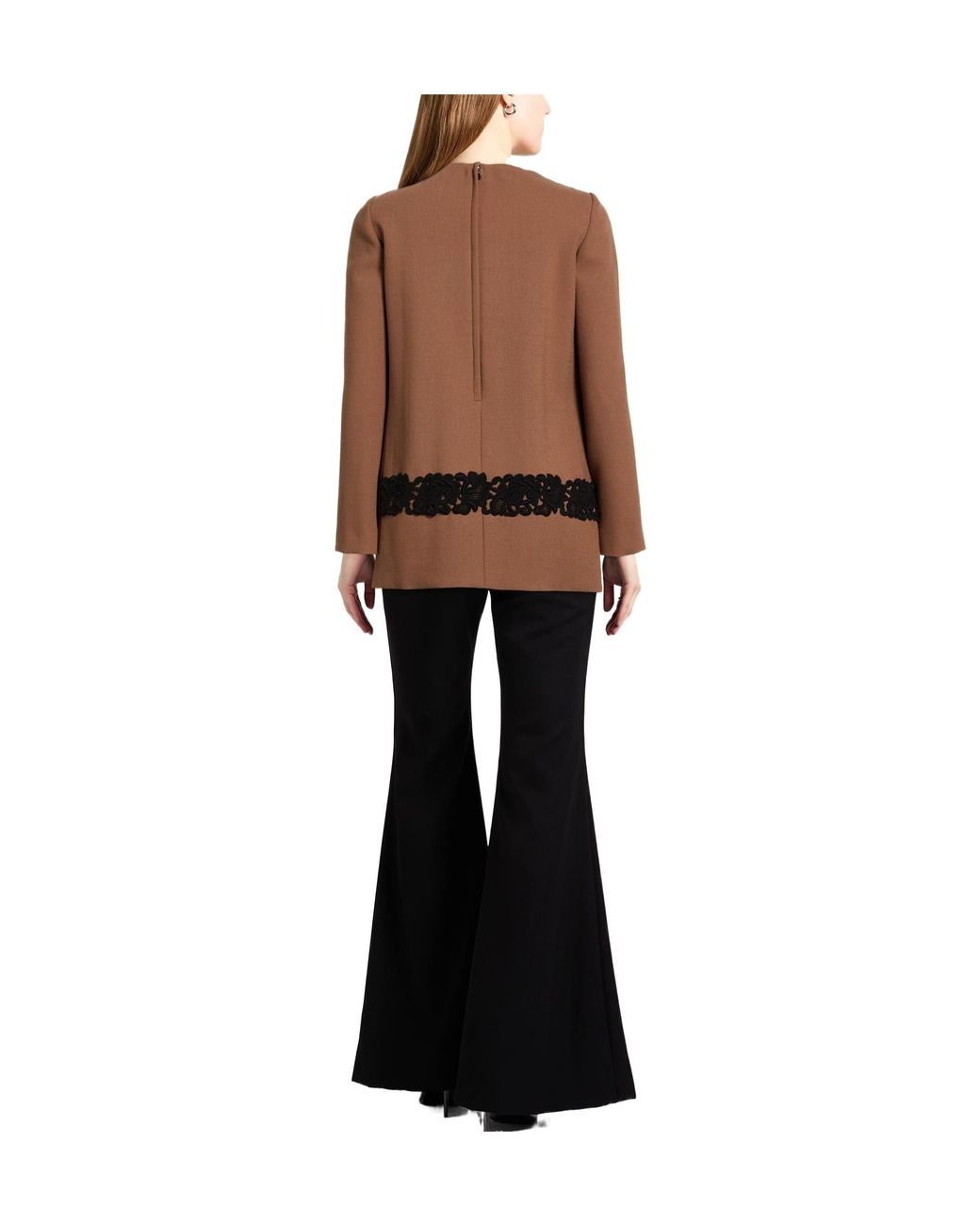 Dolce & Gabbana Brown Crepelong Tops
