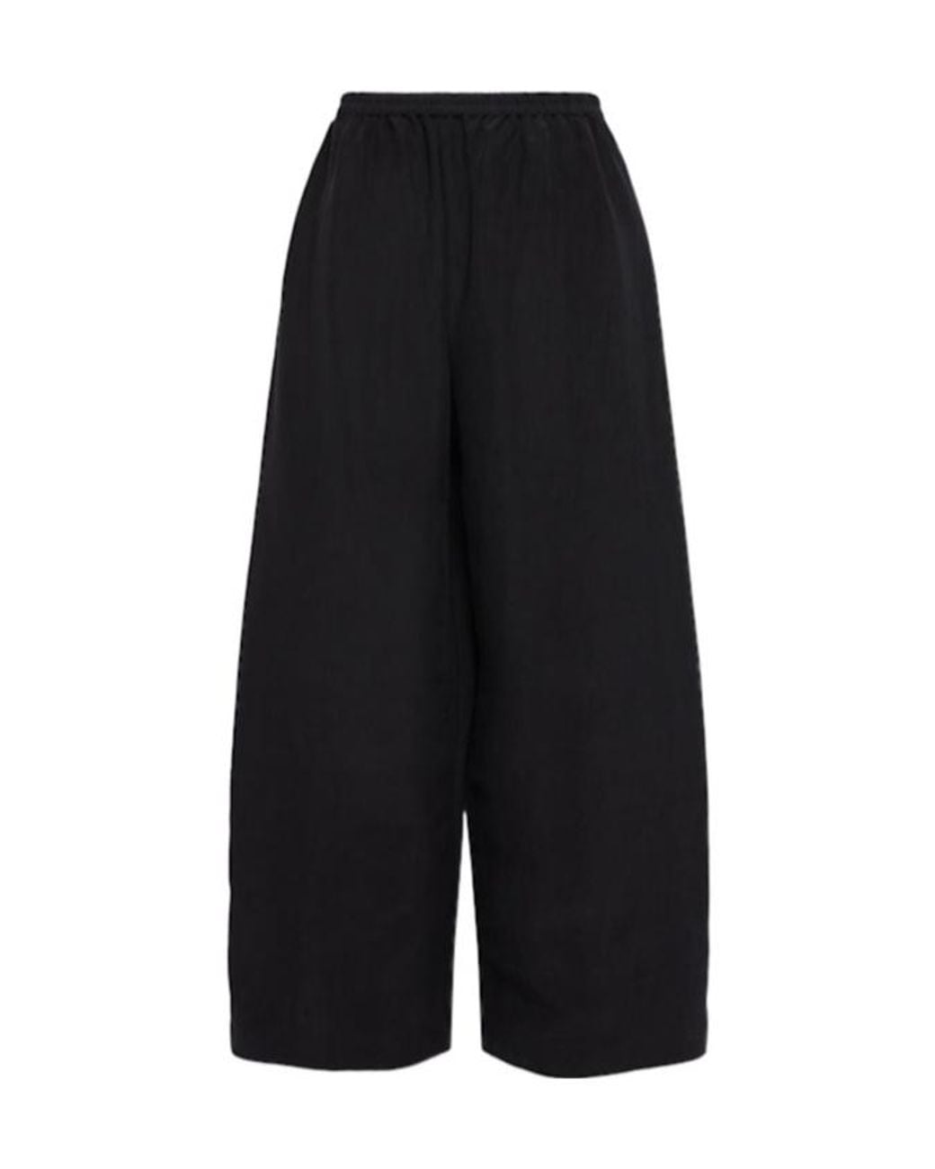 The Row Black Extra Wide Silk Pants