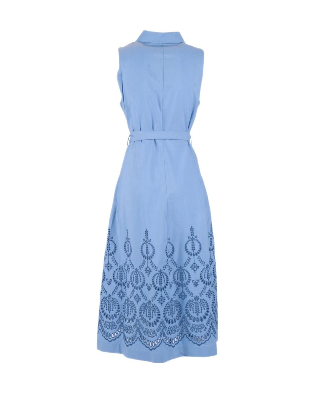 P.A.R.O.S.H. Blue Sleeveless Shirt Dress