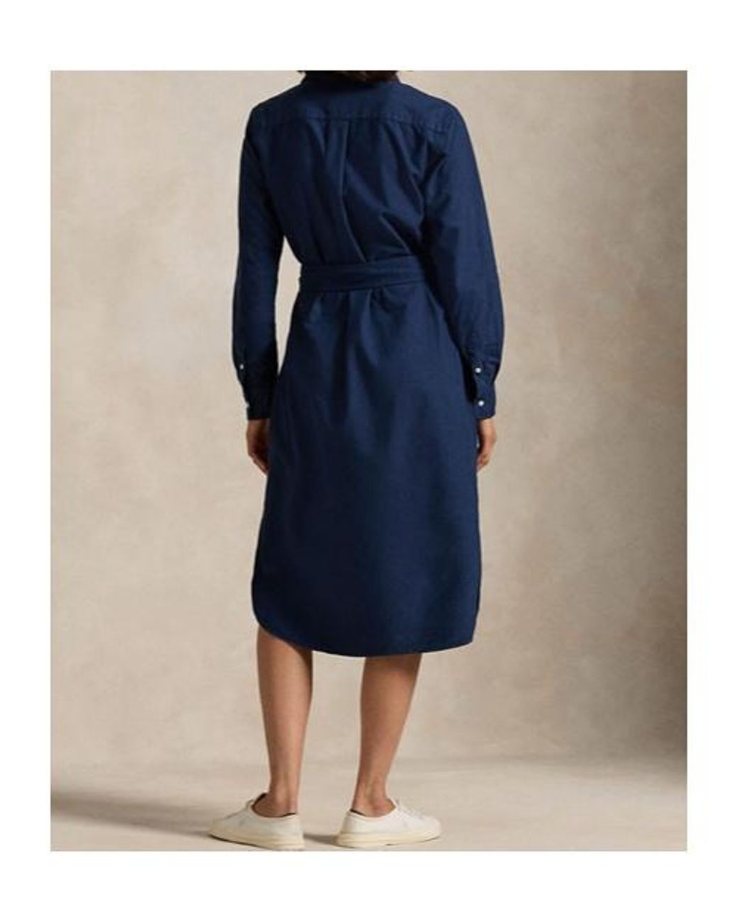Polo Ralph Lauren Blue Pony Embroidered Midi Dress