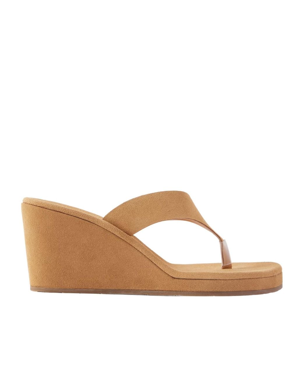Ancient Greek Sandals Brown Charys Suede Wedge Sandals