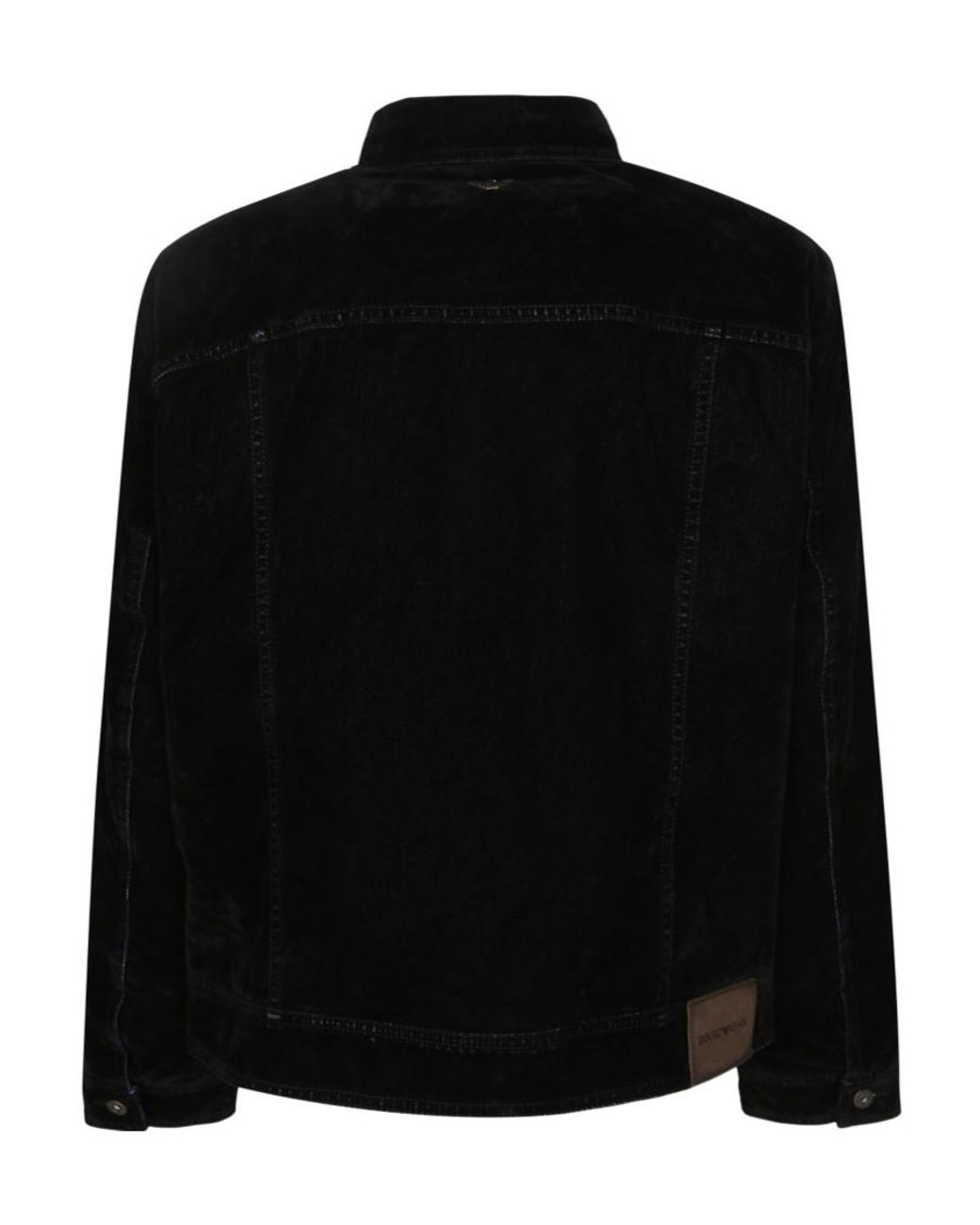 Emporio Armani Black Button-Up Denim Jacket for men
