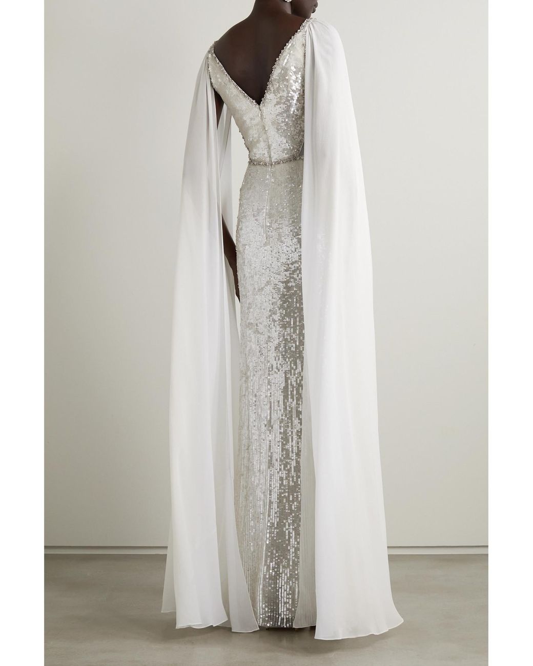 Jenny Packham White Sequined Dress