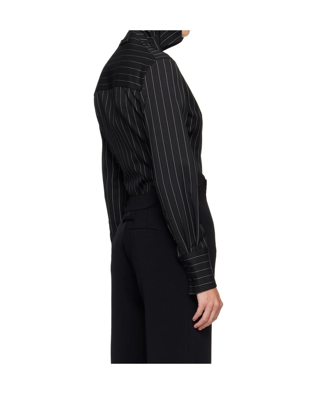 Jean Paul Gaultier Black The Hooded Striped Shirt