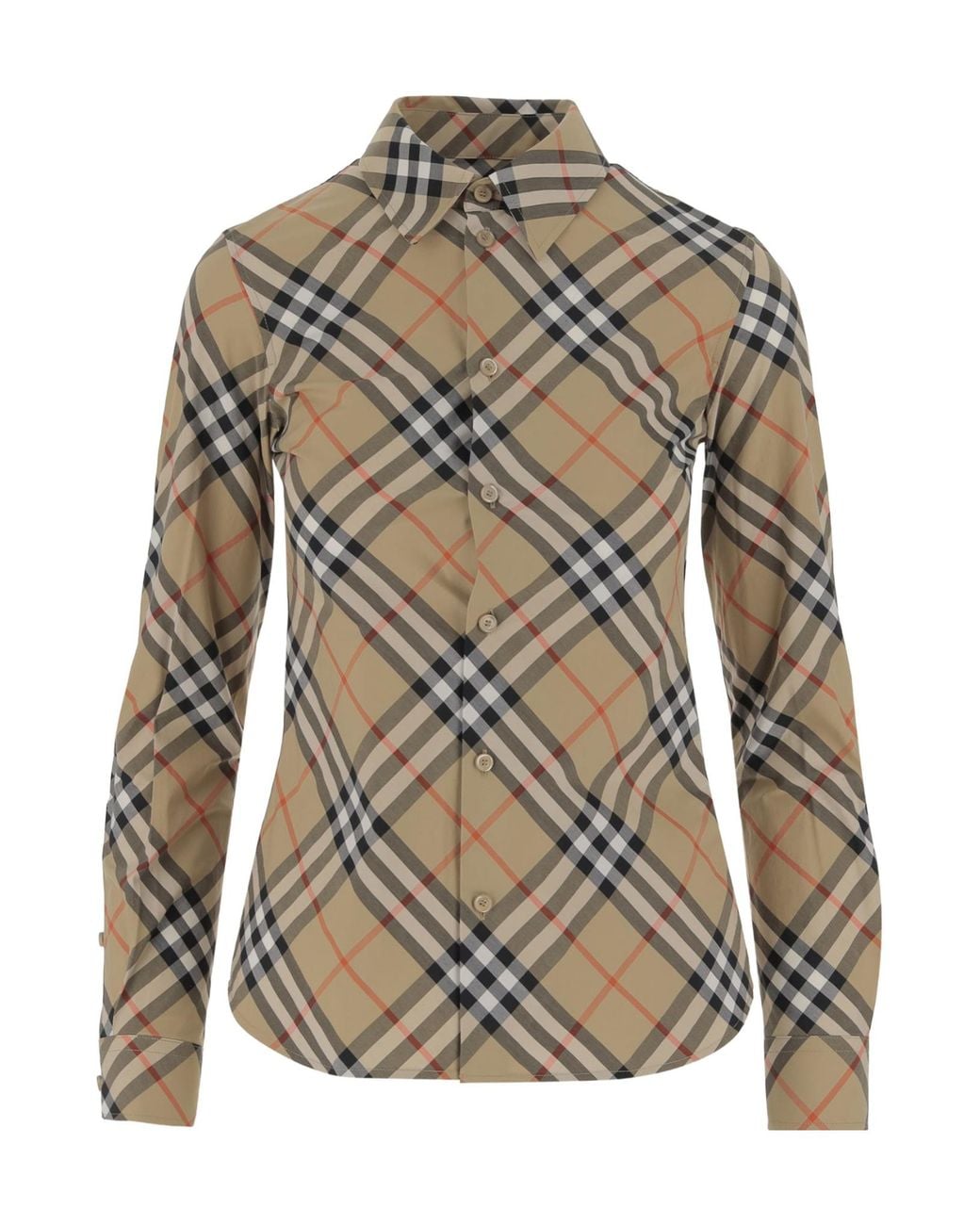 Burberry Gray Slim-Fit Checked Shirt