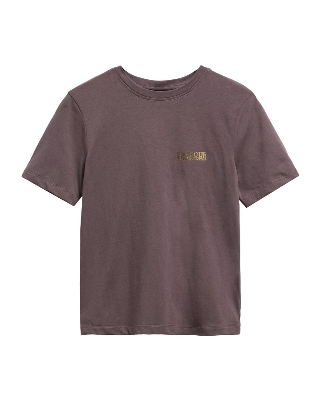 Barbour Purple Short-Sleeve Crew Neck Tee