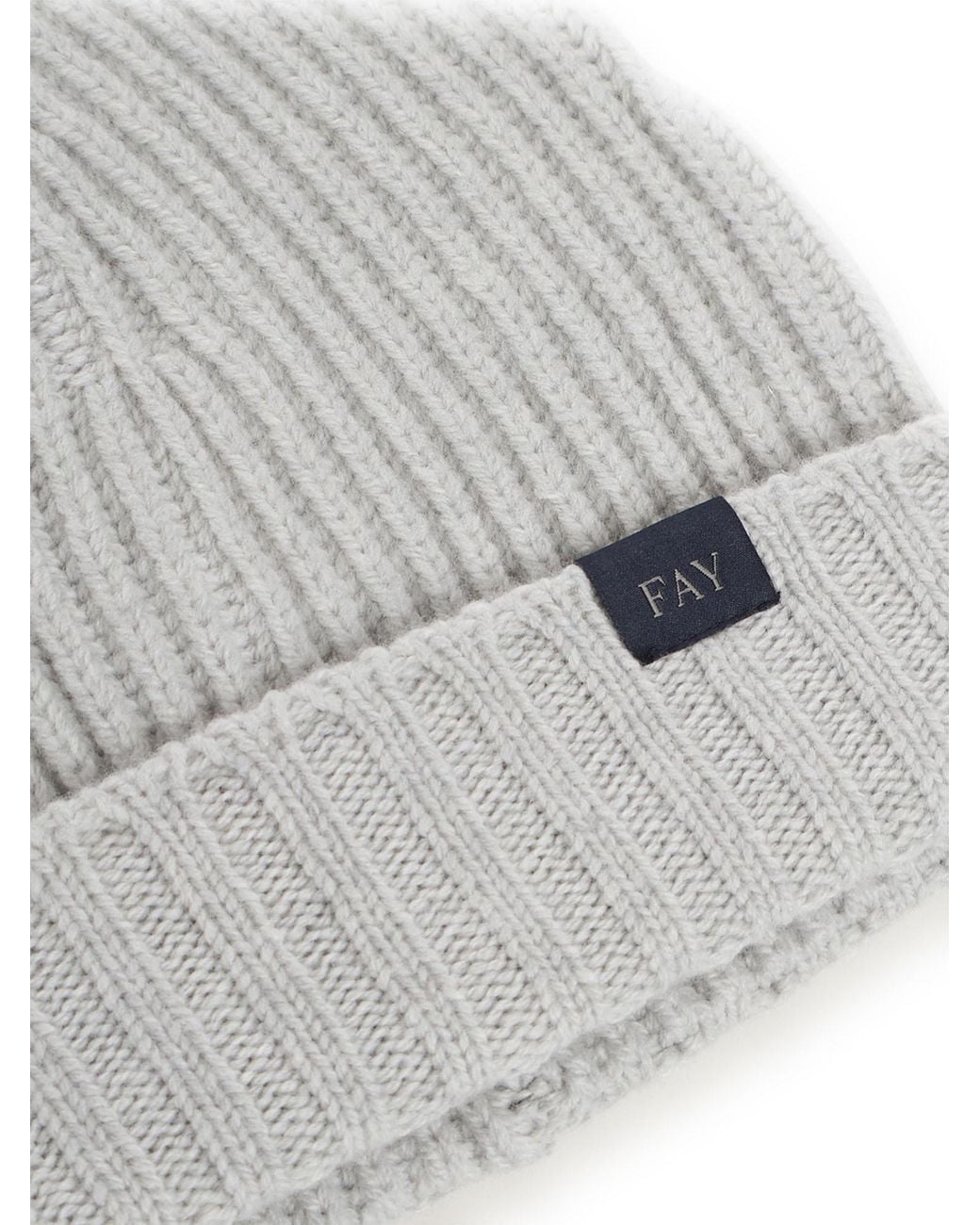 Fay Gray English Rib Beanie Hat for men