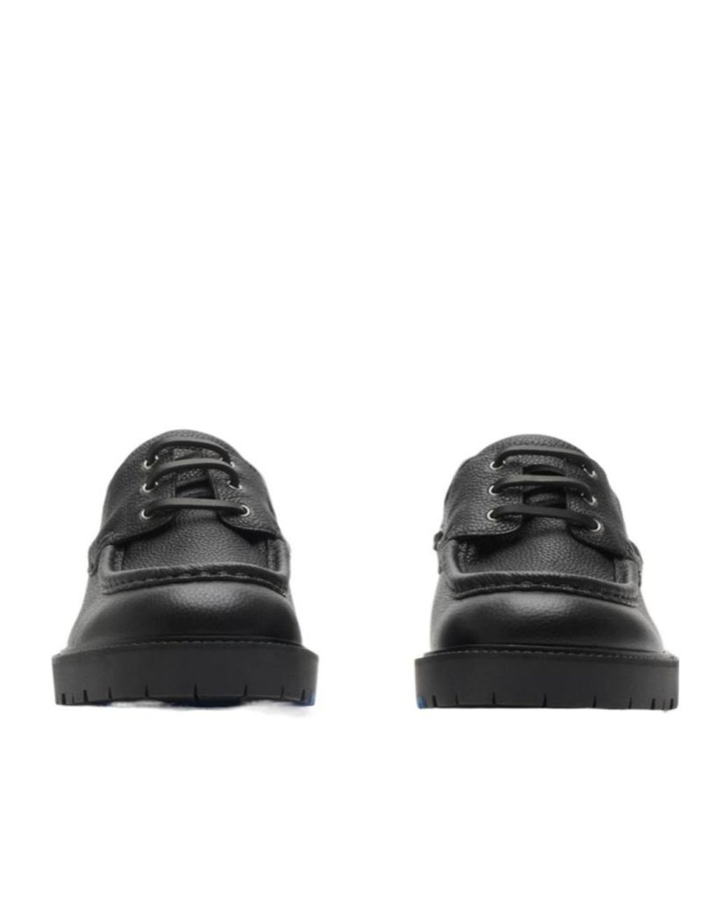 Burberry Black Raft Lace-Up Boat Shoes for men