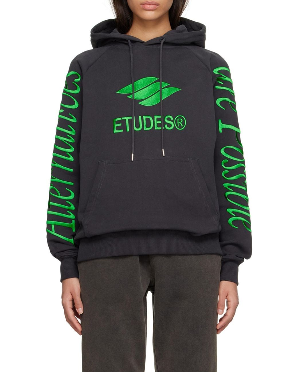 Etudes Studio Green Études Studio Racing Eco Drawstring Hoodie for men