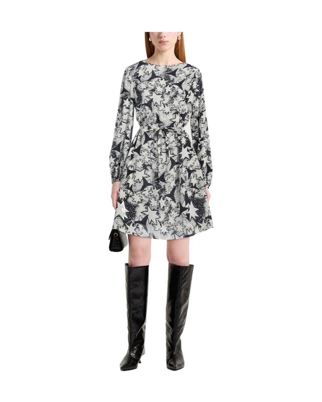 Weekend by Maxmara Gray Midnight Mini Dress Silk