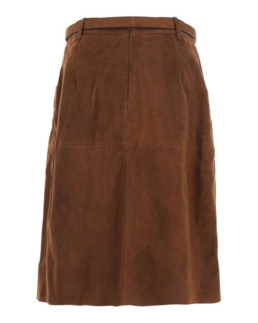 Max Mara Brown Skirt 'Tennis' Suede