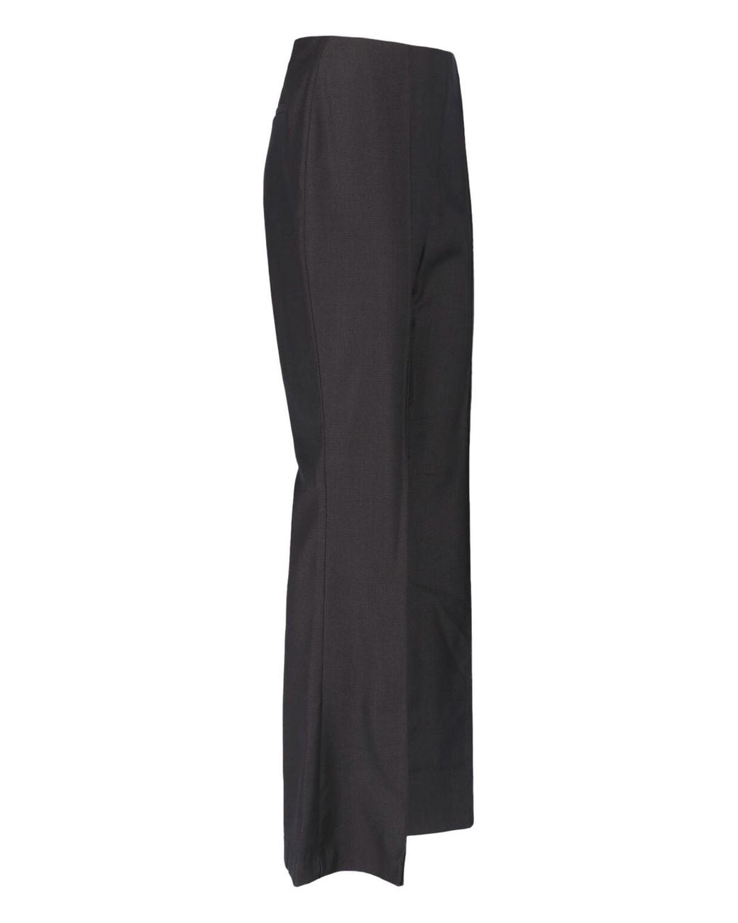 Frankie Shop Gray High-Waisted Slightly Flared Casual Trousers