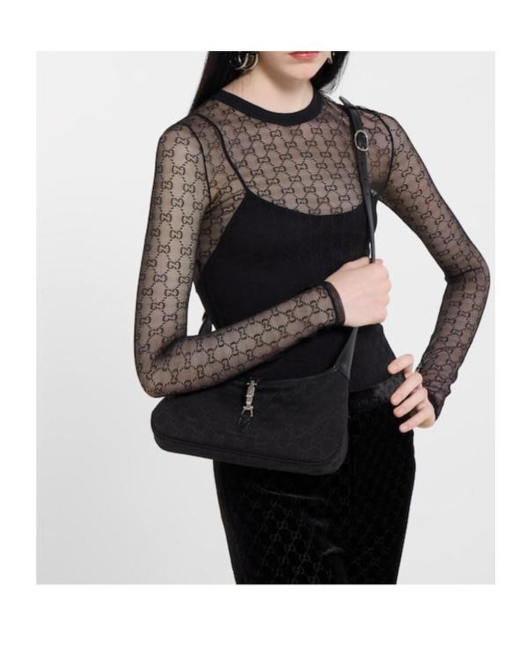Gucci Black Jackie Slim Medium Shoulder Bag