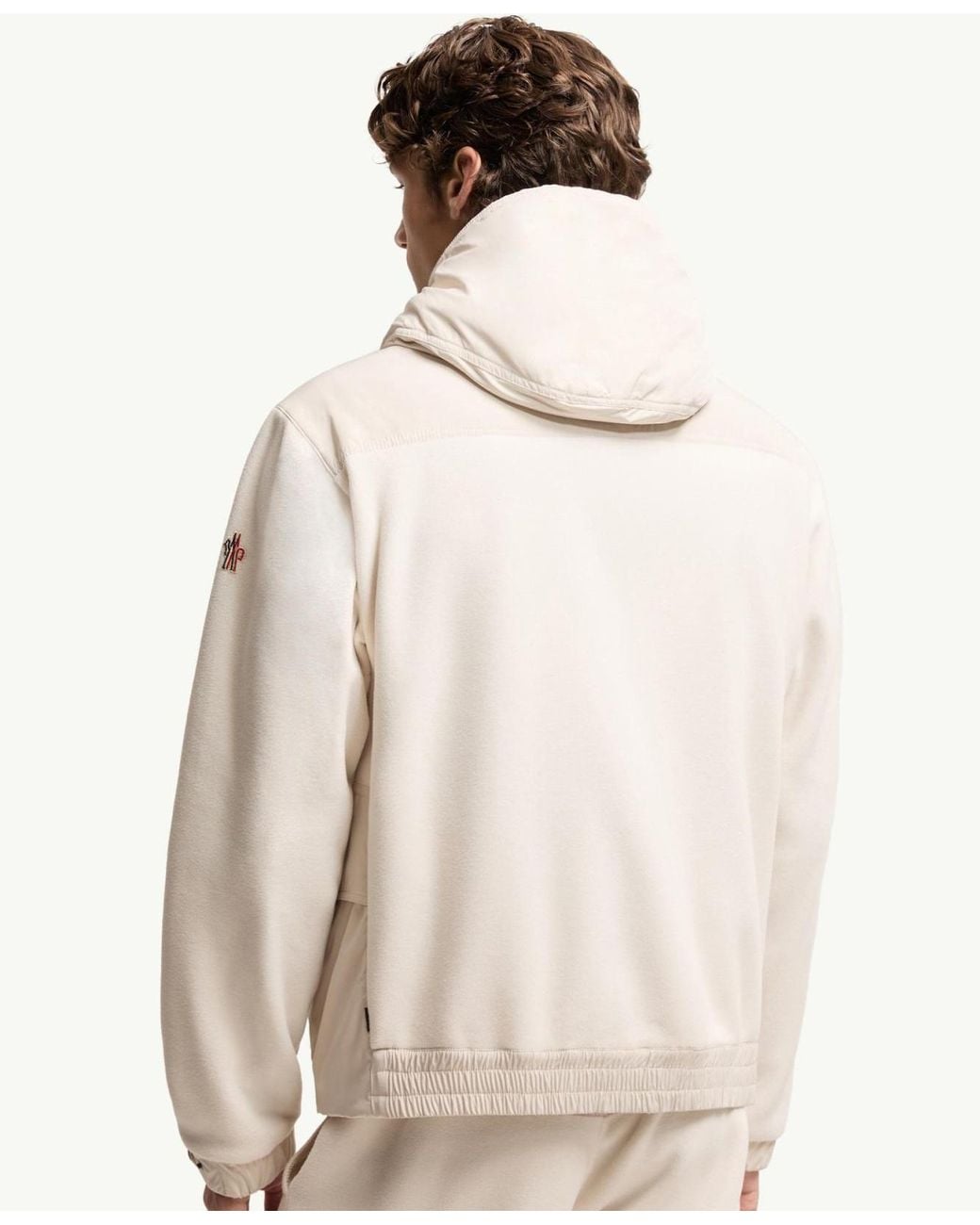 Moncler Natural Polartec Zip-Up Hoodie for men