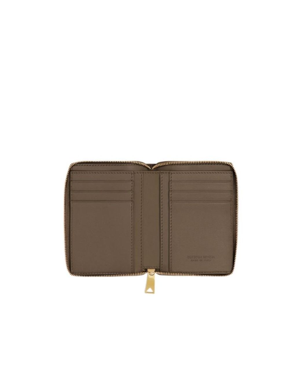 Bottega Veneta Brown Small Cassette Compact Zip Around Wallet