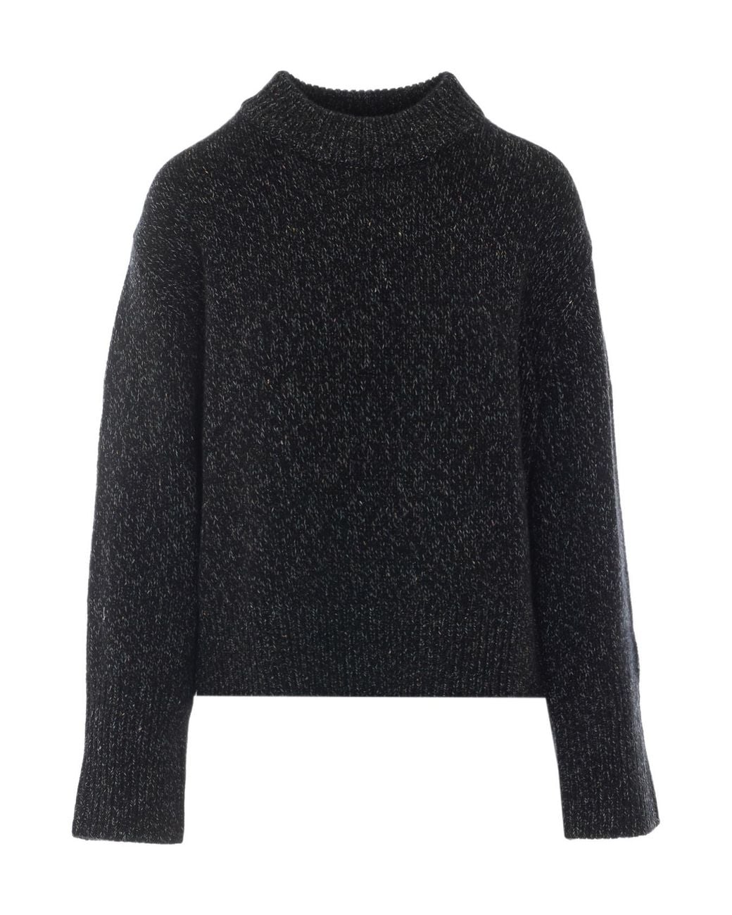 Lisa Yang Black Tarie Sparkle High Neck Knitted Sweater