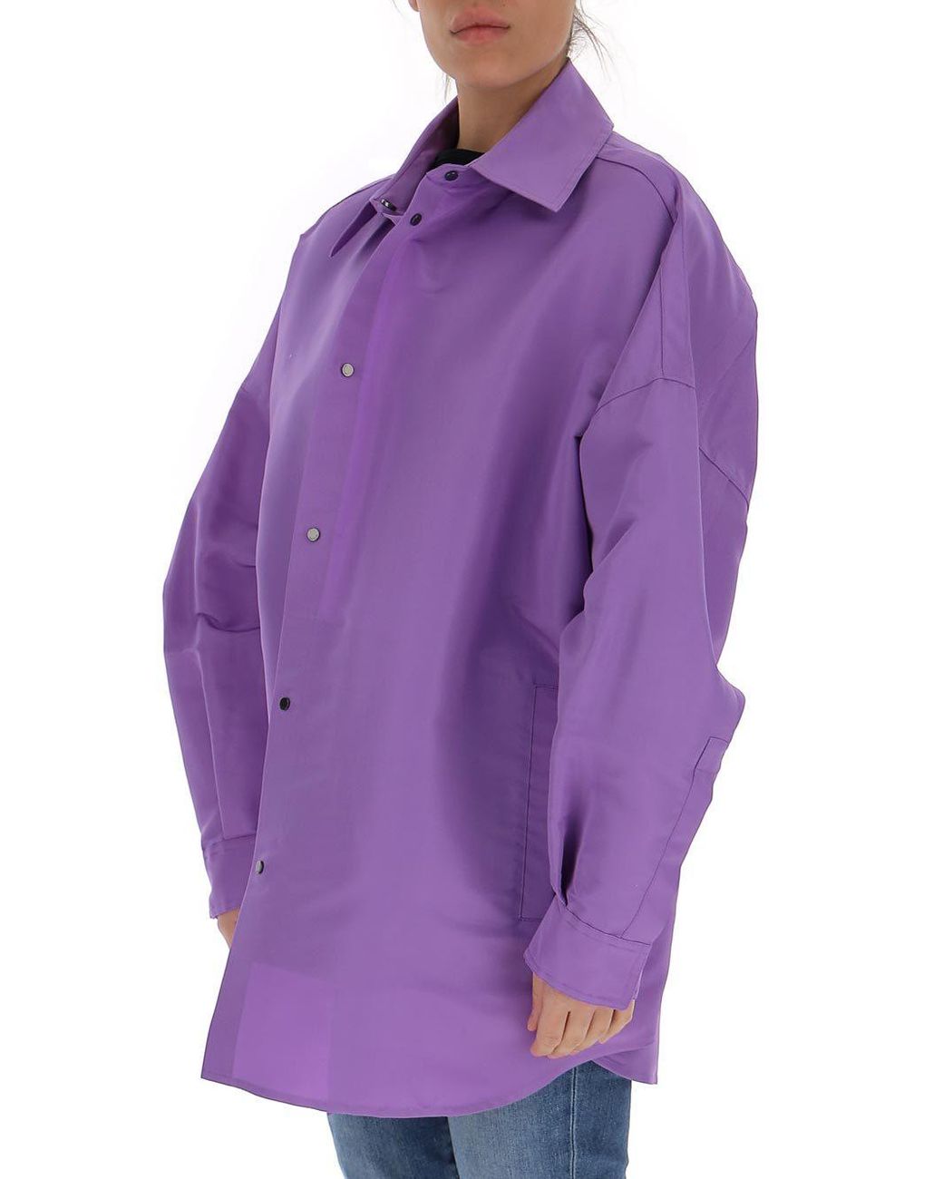 Valentino Purple Oversized Shirt Jacket