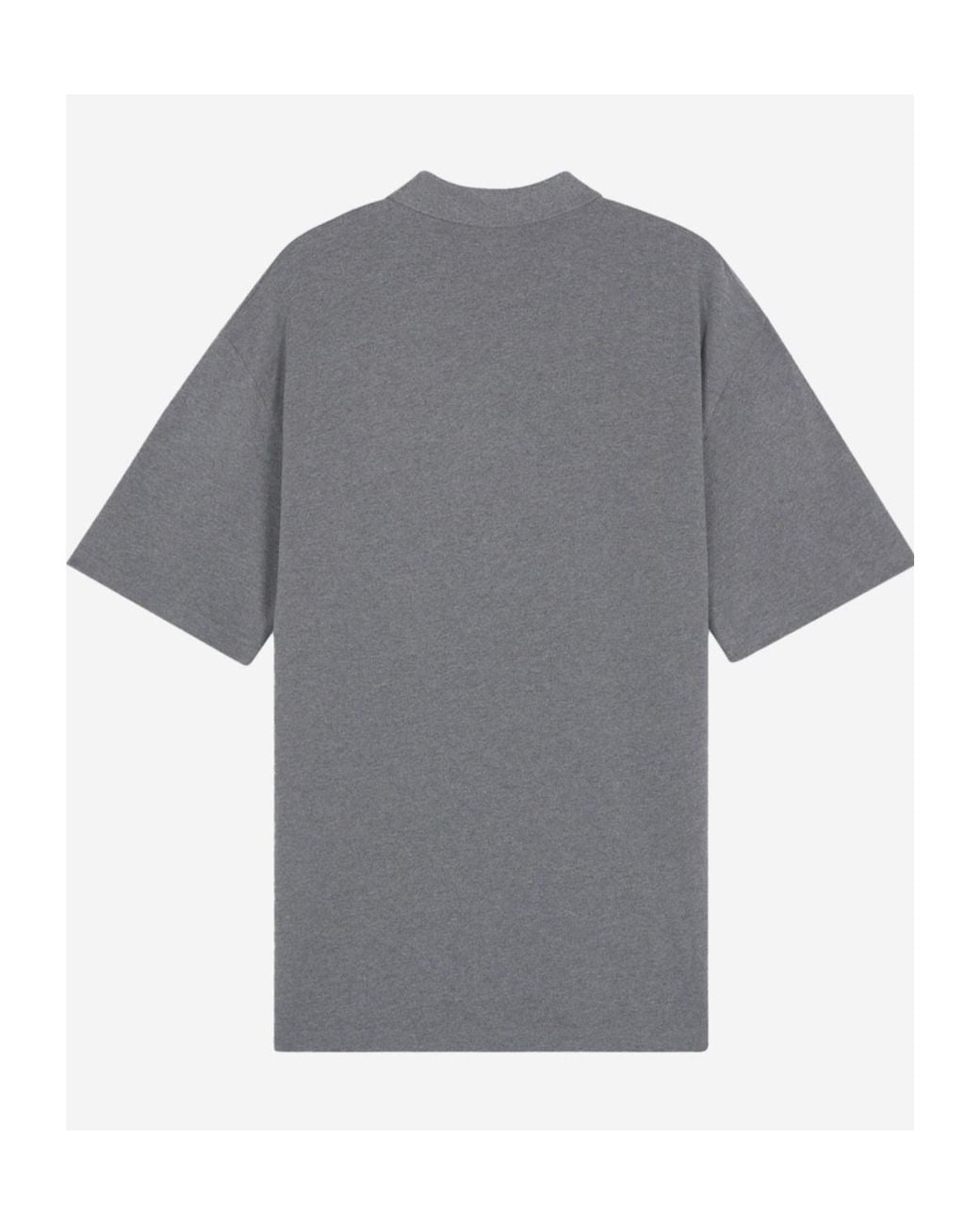 Maison Kitsuné Gray Maison Kitsuné Bold Fox Head Patch Polo Shirt for men