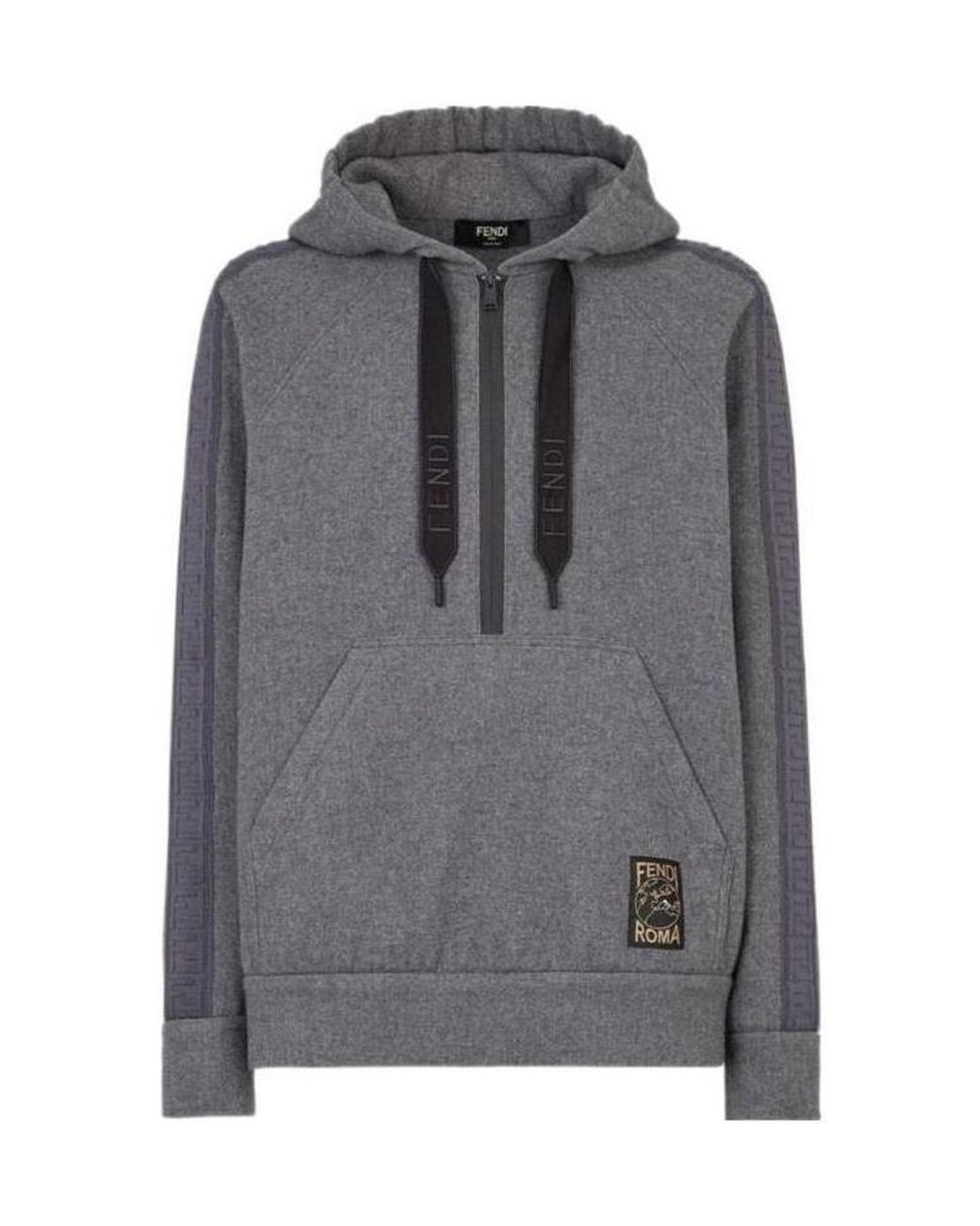 Fendi Gray Jersey Sweatshirt for men