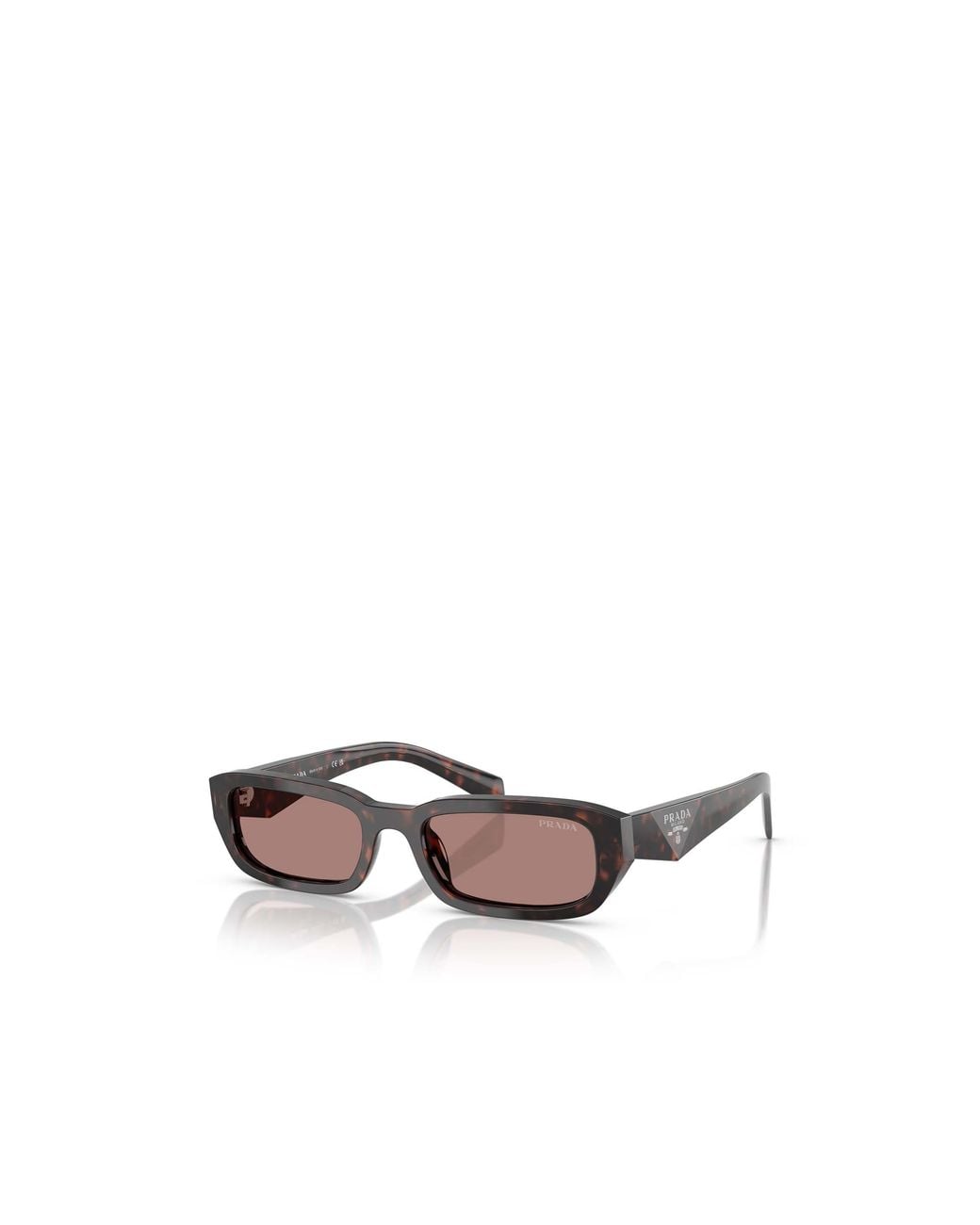 Prada White Eyewear Rectangular Frame Sunglasses