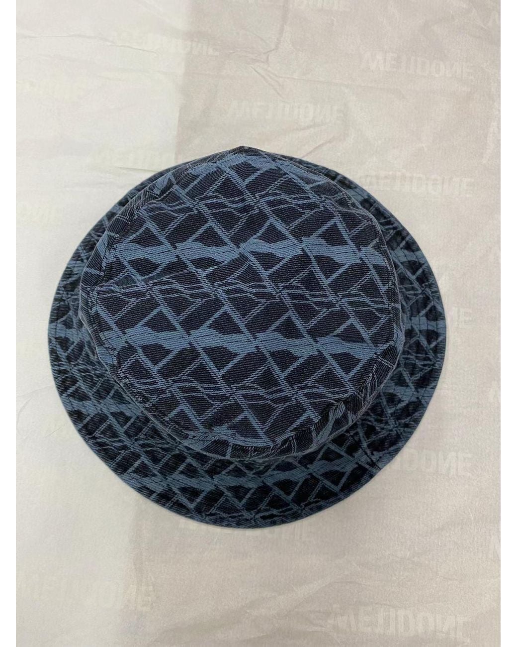 we11done Blue All-Over Print Bucket Hat for men