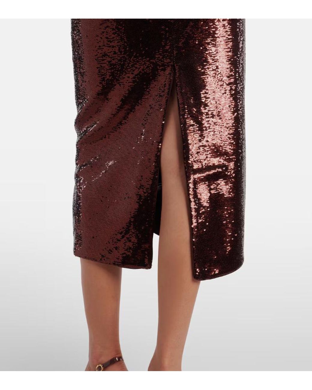 Roland Mouret Purple Sequined Midi Dress