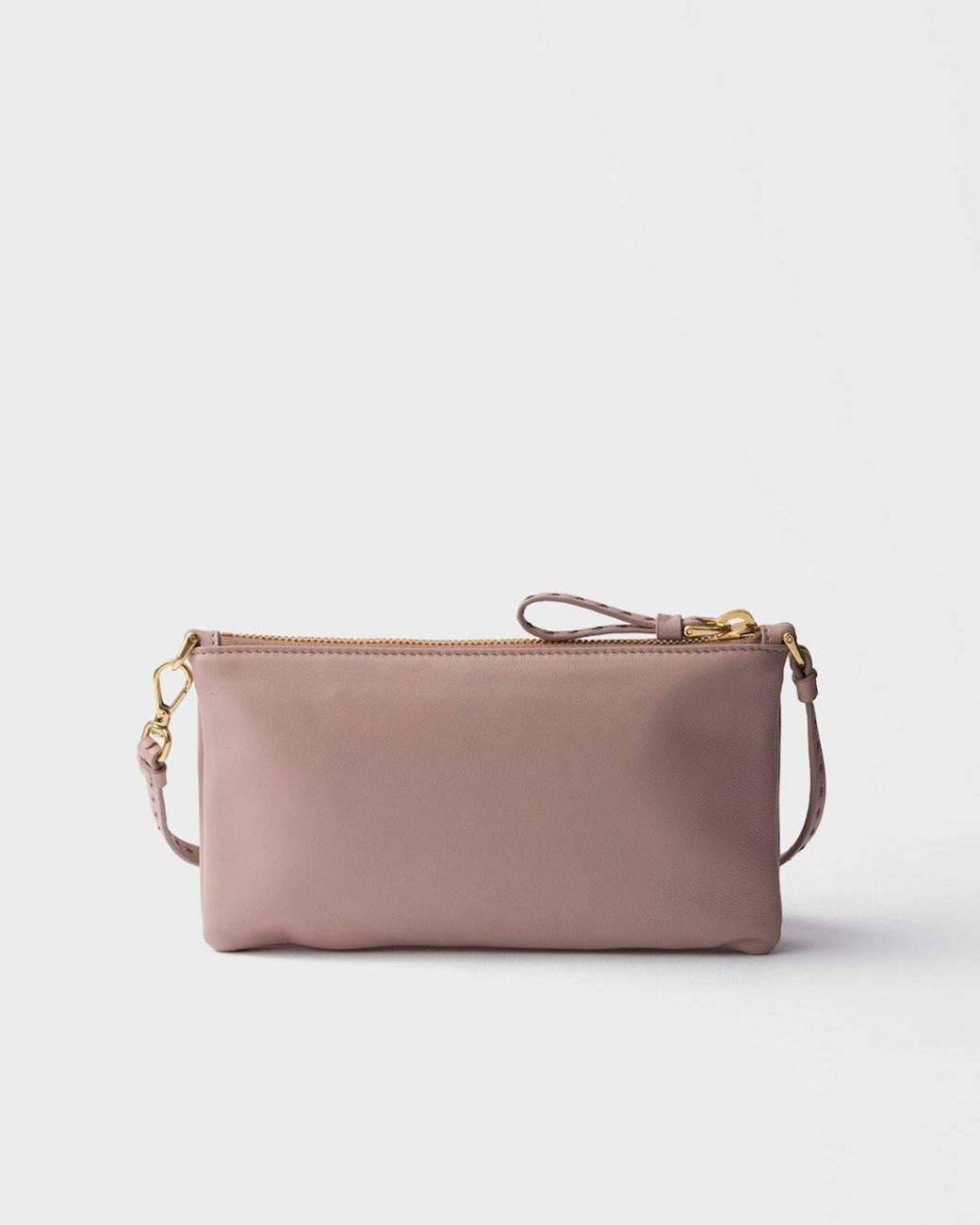 Prada Gray Zip-Up Pouch