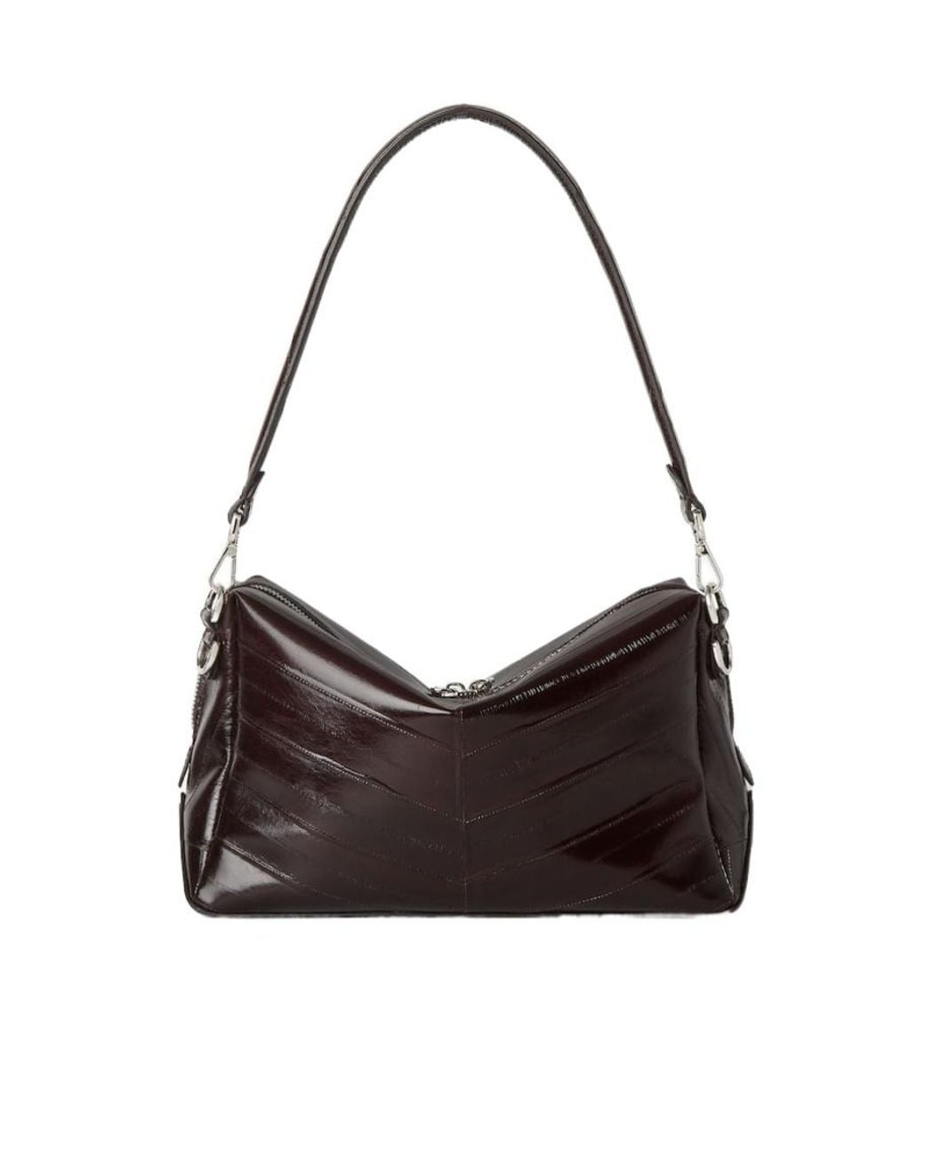 Fendi Black Dark Inlaid Hagfish Leather Bag for men