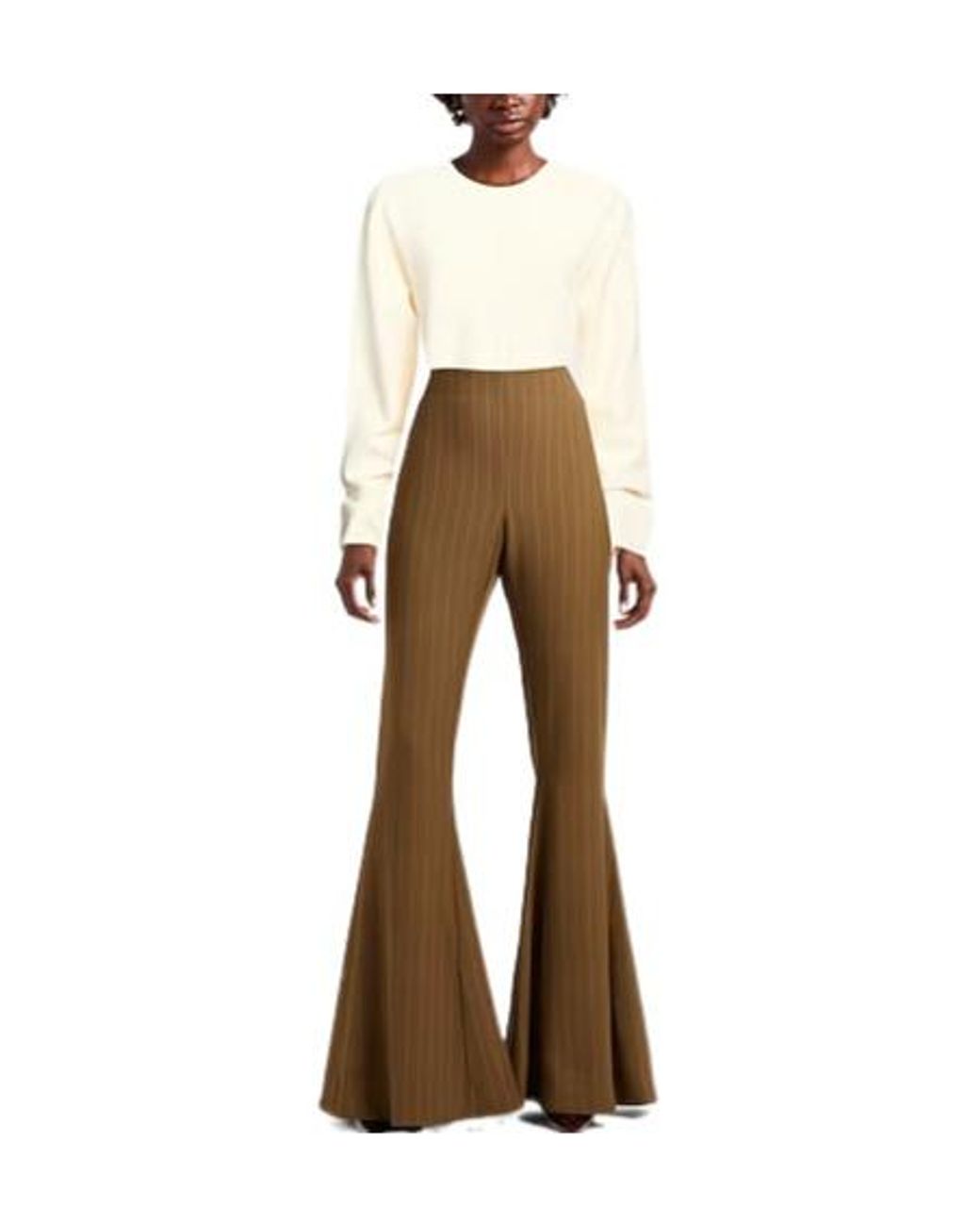 Max Mara Natural Solid Color Knit Sweater