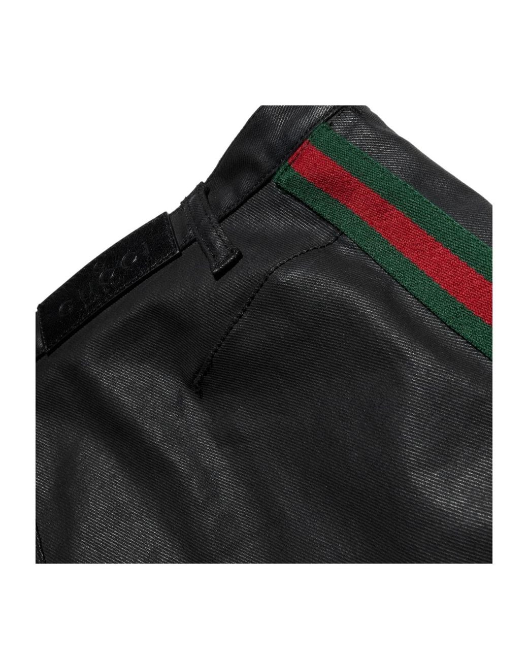 Gucci Black Web-Trim Wide-Leg Pants for men
