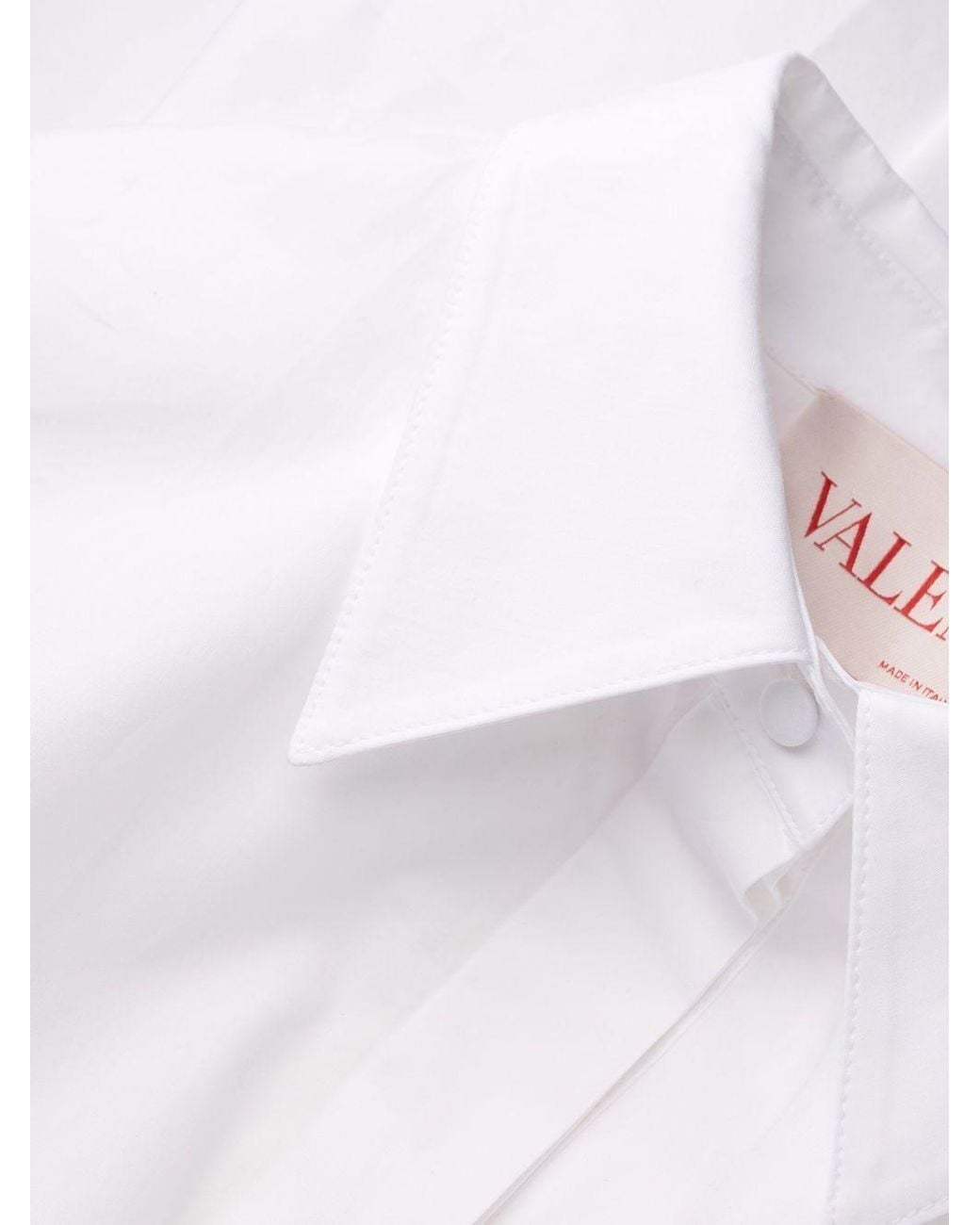 Valentino White Lapel Shirt Dress