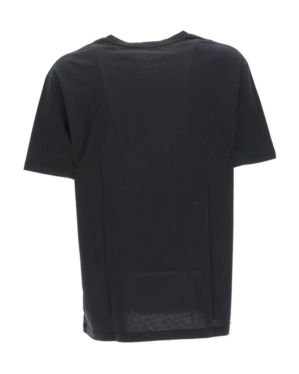 Balmain Black Oversized Cotton T-Shirt With Small Paris Logo for men