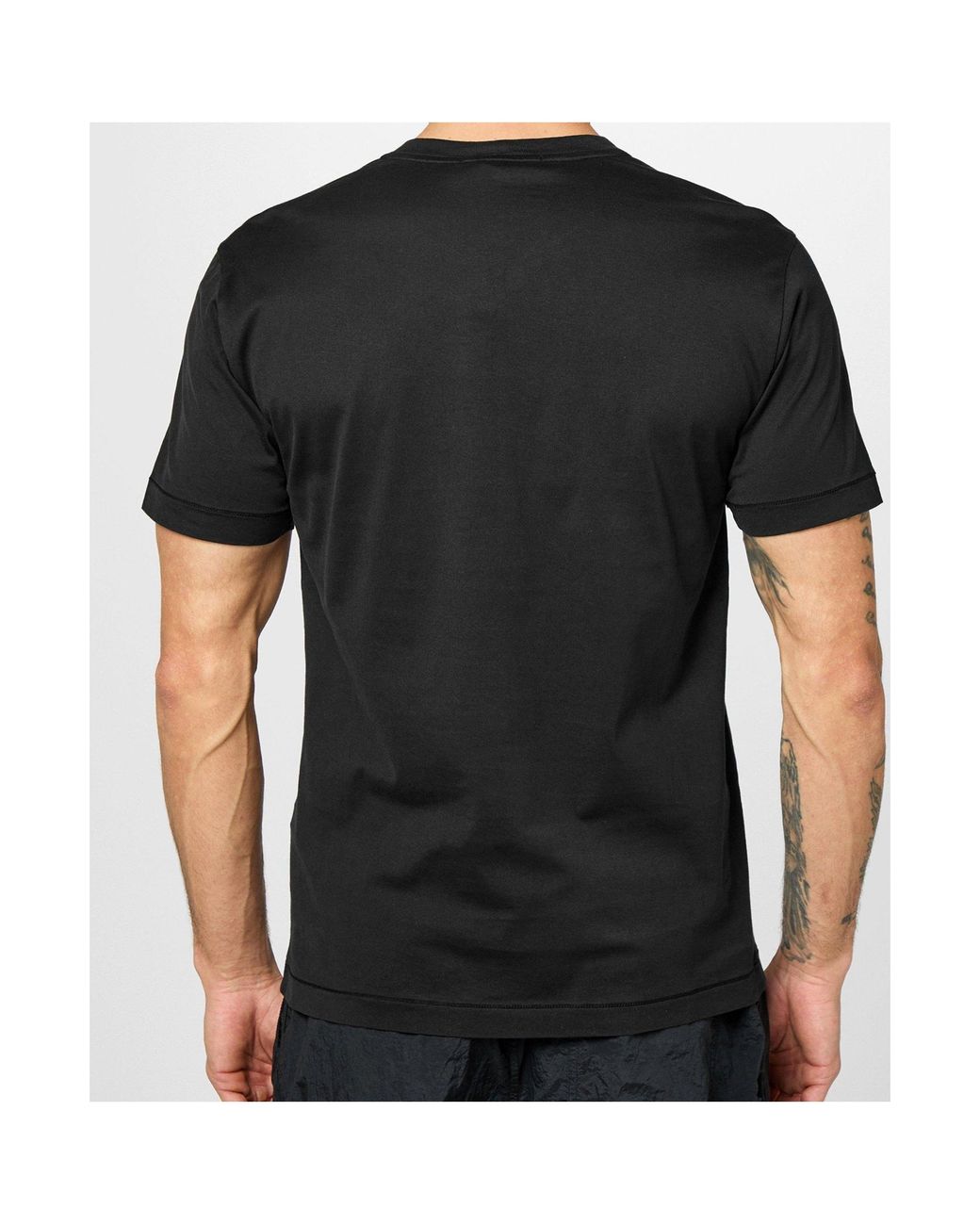 Stone Island Gray Logo Patch T-Shirt for men