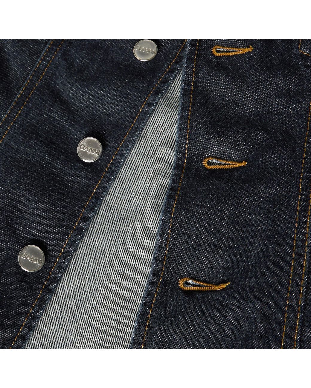 Ganni Blue Denim Blazer