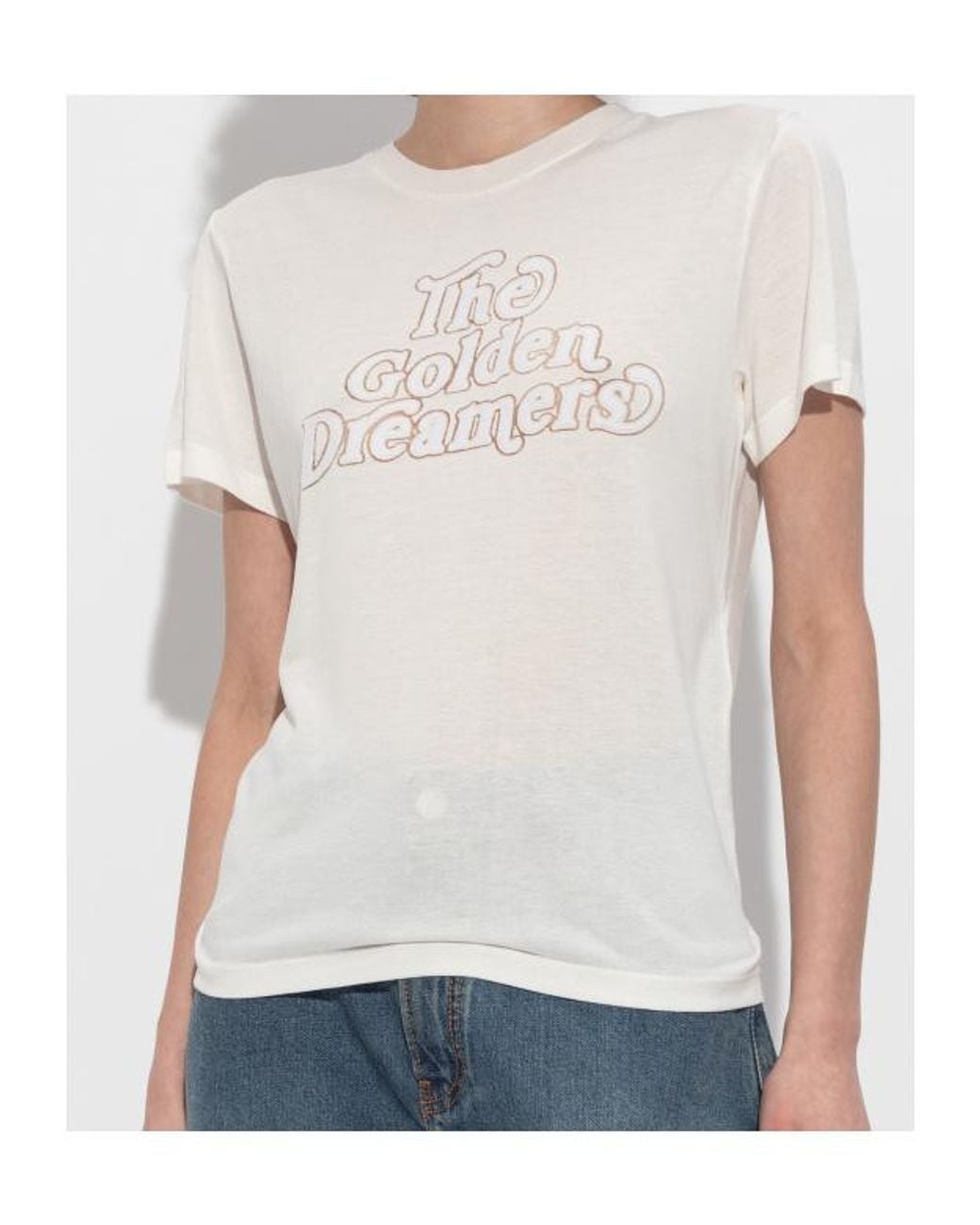 Golden Goose Deluxe Brand White The Golden Dreamers Printed T-Shirt