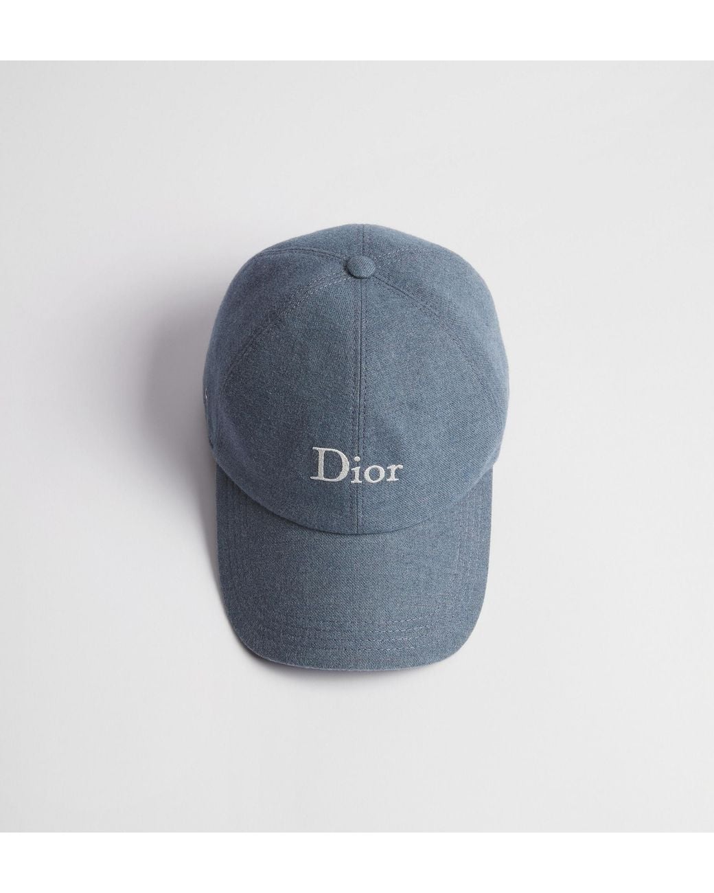 Dior Blue Homme Stonewashed Flannel Cap for men