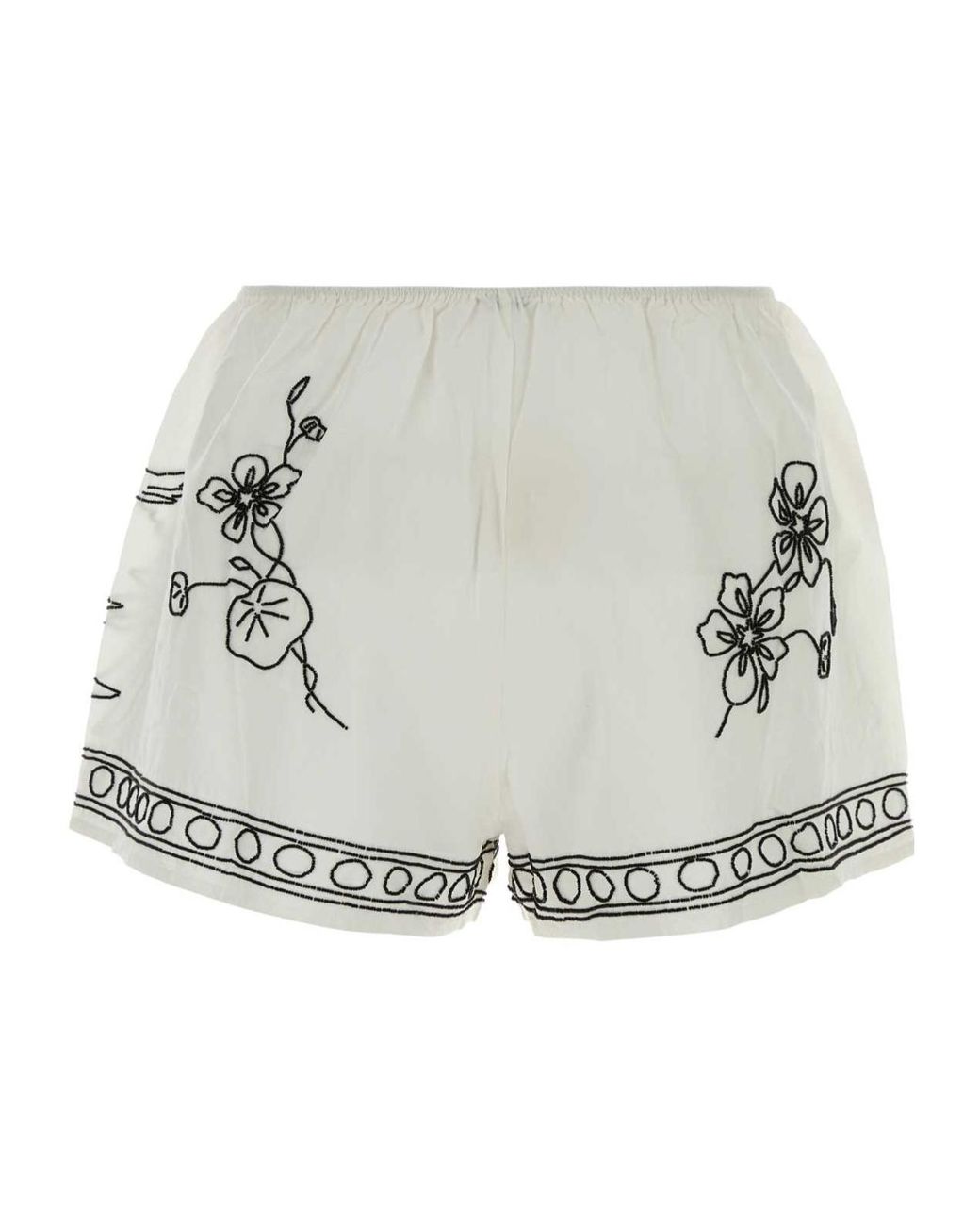 Bode Gray Beaded Shorts