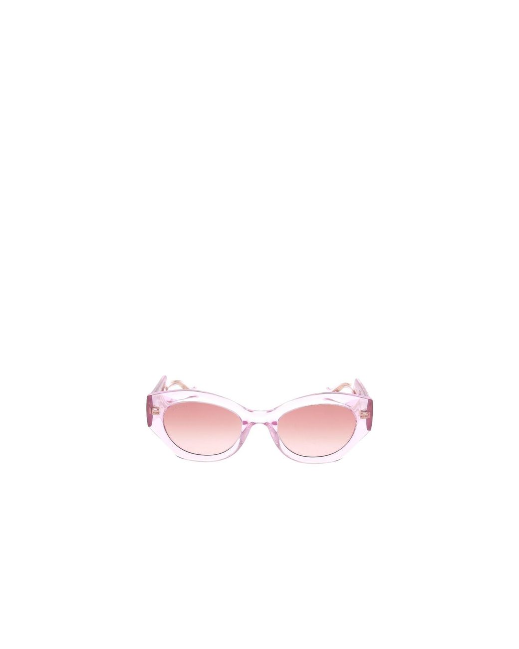 Gucci Pink Eyewear Oval Logo-Detail Sunglasses