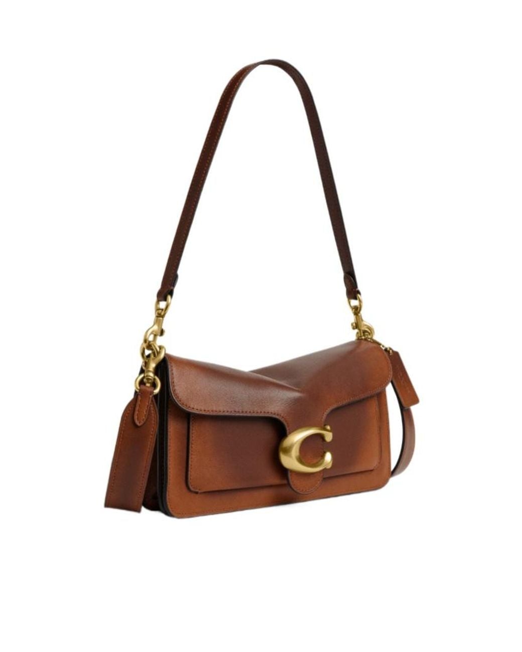 COACH Brown Signature Hardware Shoulder Bag