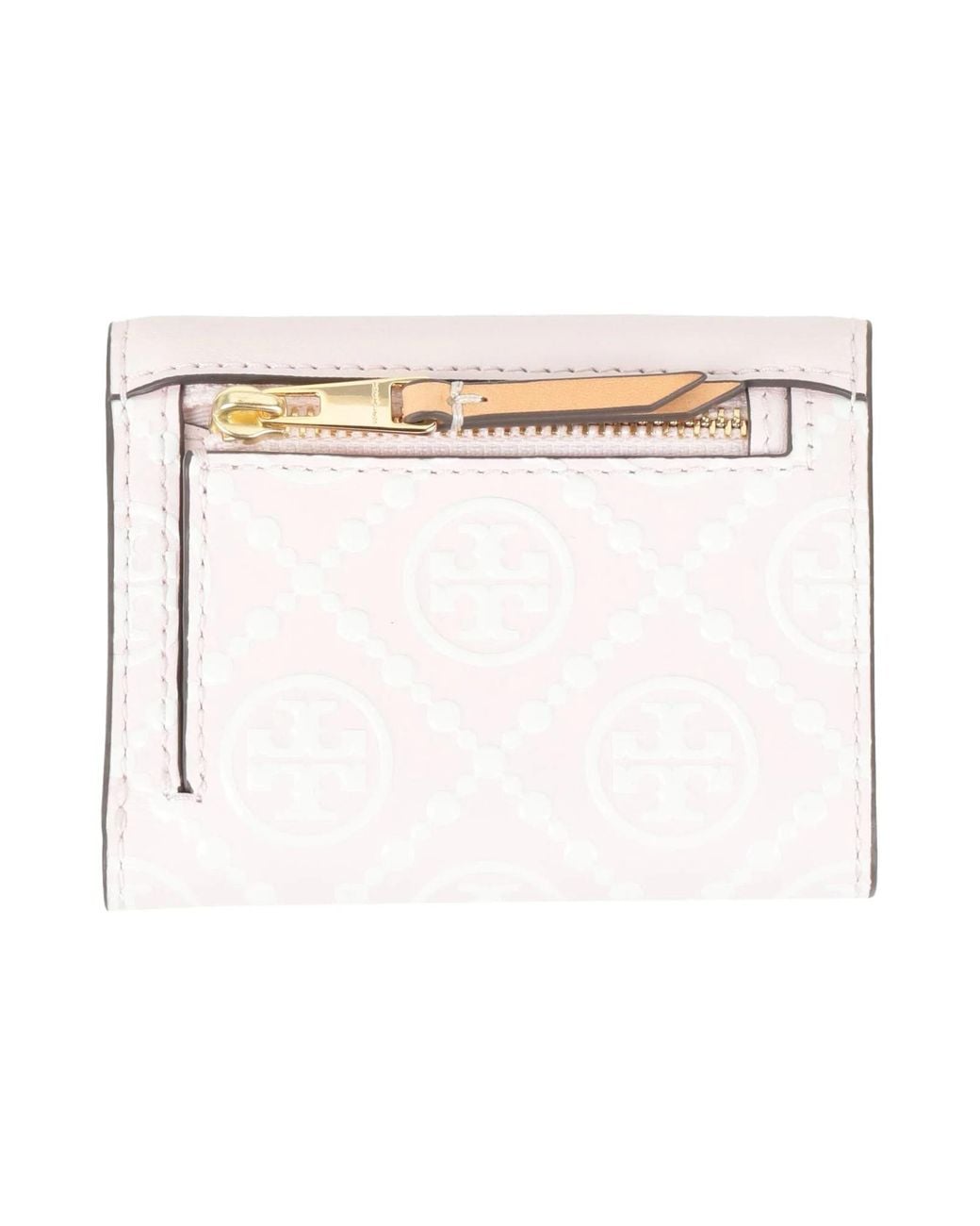 Tory Burch White Logo-Print Wallets