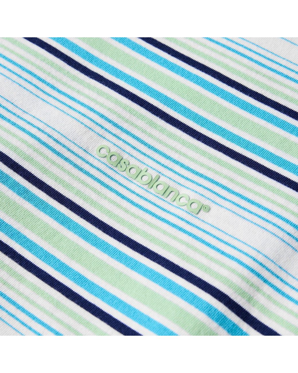 Casablanca Blue Casa Striped T-Shirt for men